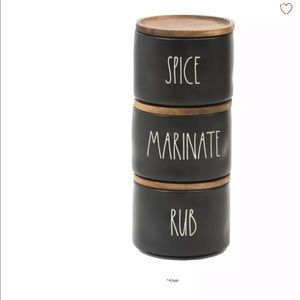 Rae Dunn rub spice marinade set with lids NWT
